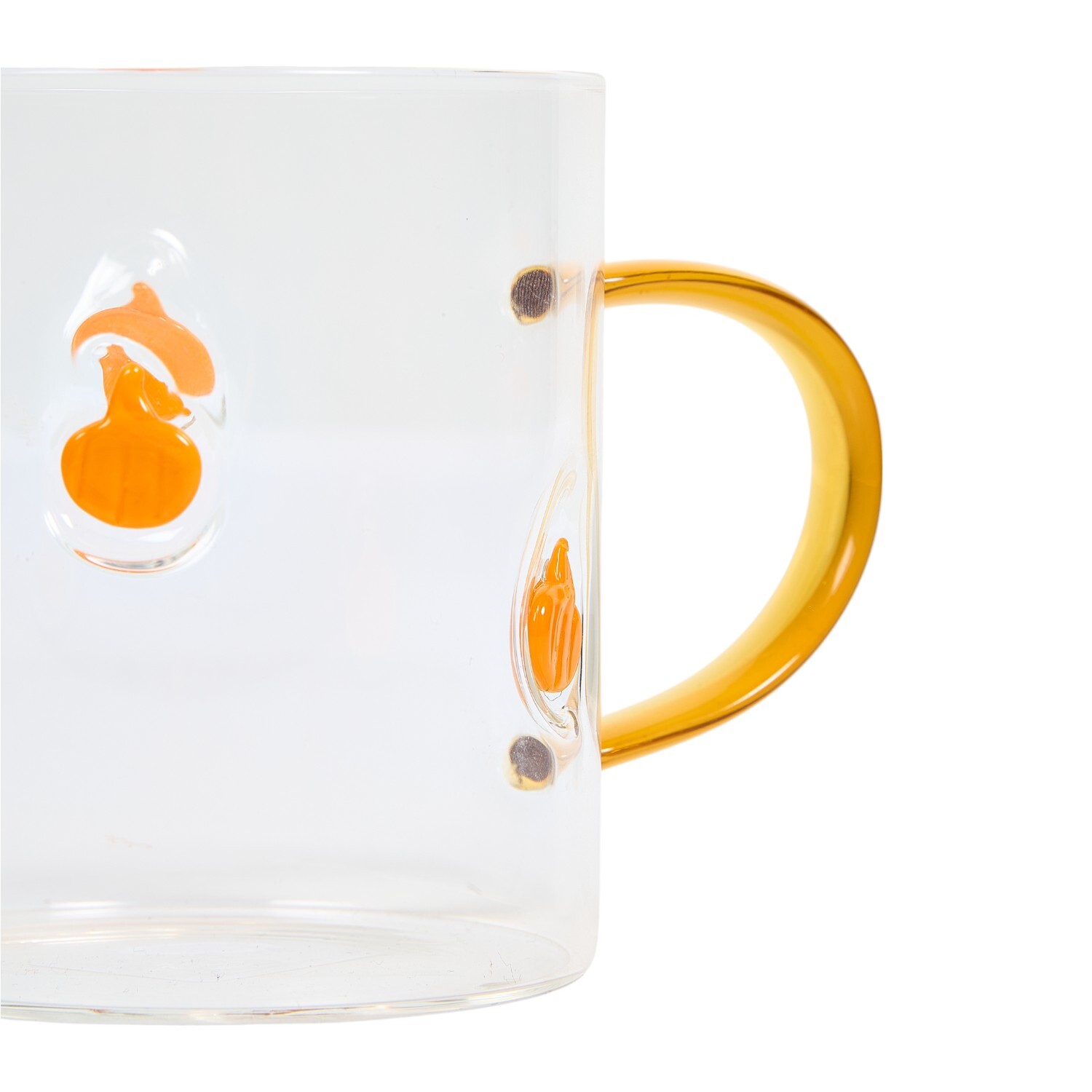 Pumpkin 3D Glass Mug Clear Image 3