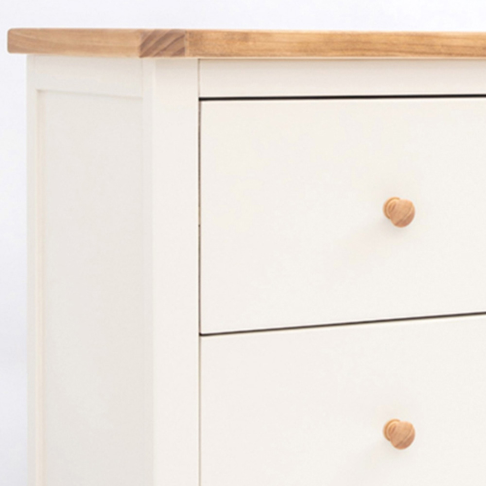 Cabinet Bits Castelli 6 Drawer White Wood Knob Chest of Drawers Image 5