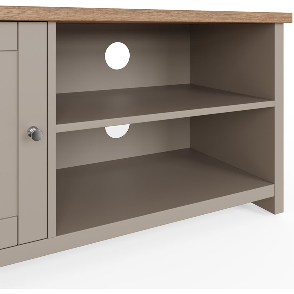 GFW Lancaster Single Door 2 Shelf Grey Small TV Cabinet Image 5
