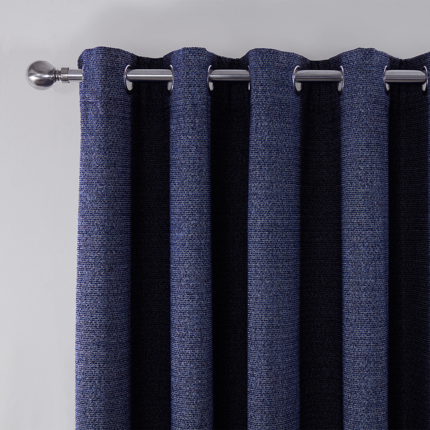 Crofton Eyelet Curtain - Navy / 229cm / 168cm Image 3