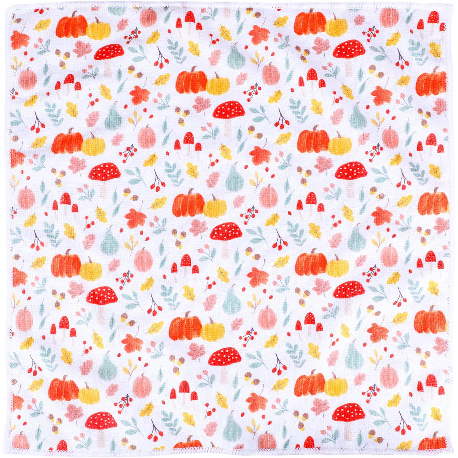 Pack of 3 Autumn Pumpkin Microfibre Cloths White Image 2