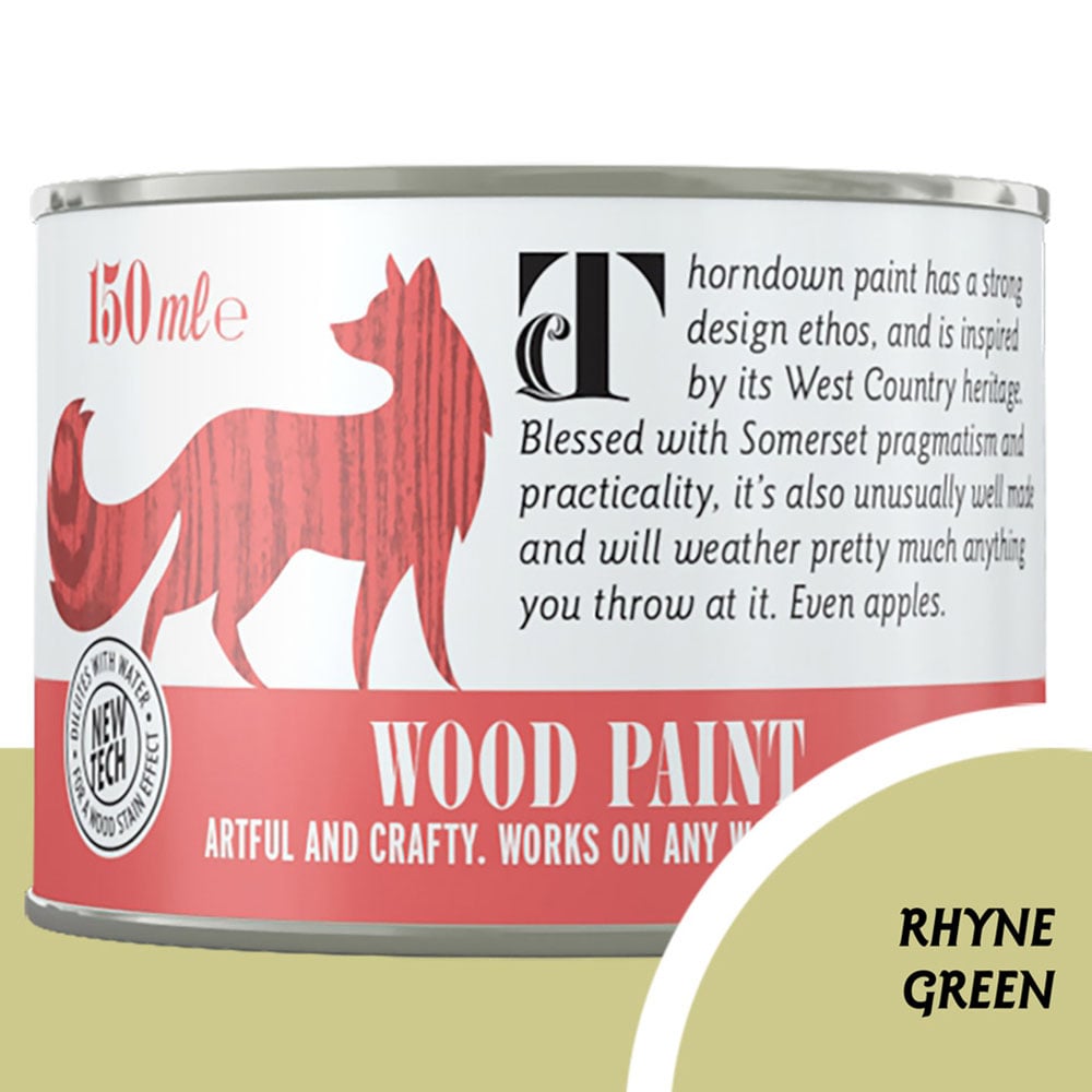 Thorndown Rhyne Green Satin Wood Paint 150ml Image 4