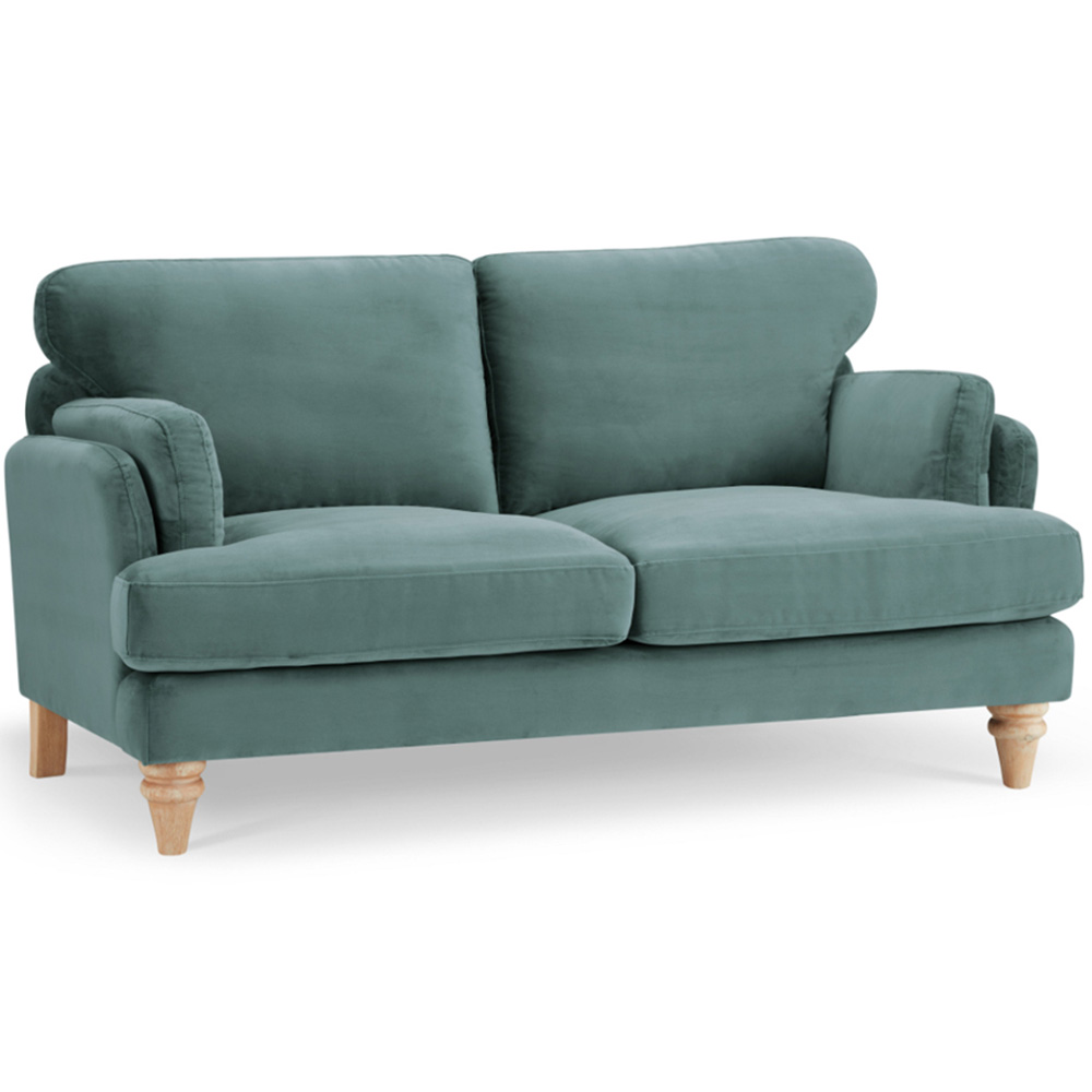 Home Detail Regent 2 Seater Teal Velvet Sofa Image 2