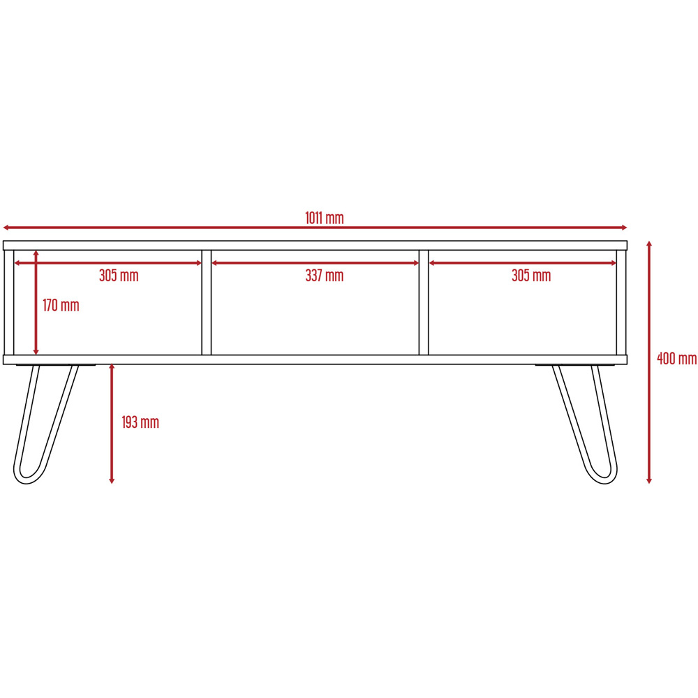 Core Products Vegas Oak and Grey Coffee Table Image 5