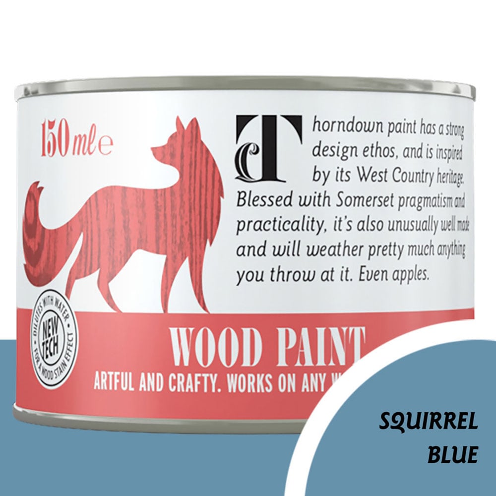 Thorndown Squirrel Blue Satin Wood Paint 150ml Image 4