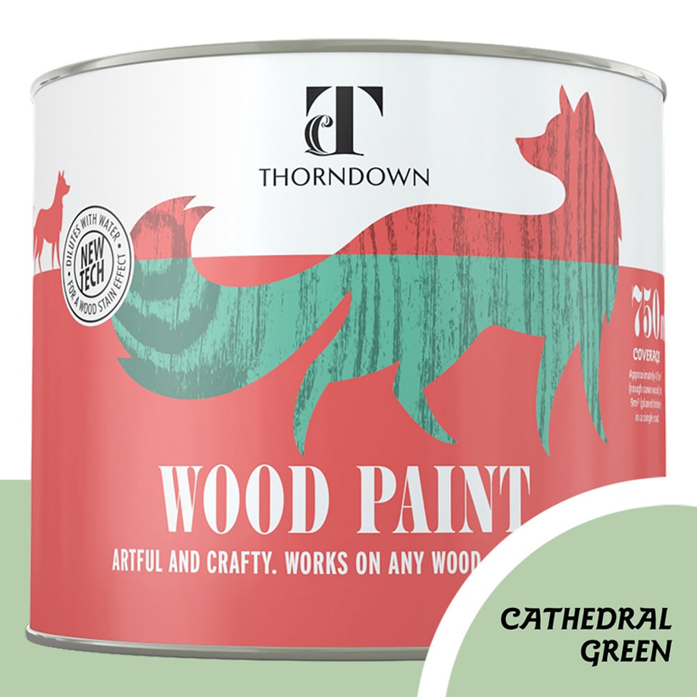 Thorndown Cathedral Green Satin Wood Paint 750ml Image 4
