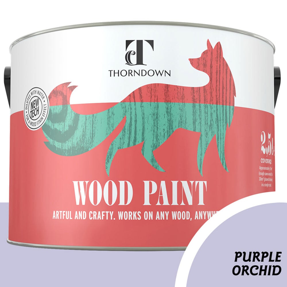Thorndown Purple Orchid Satin Wood Paint 2.5L Image 4