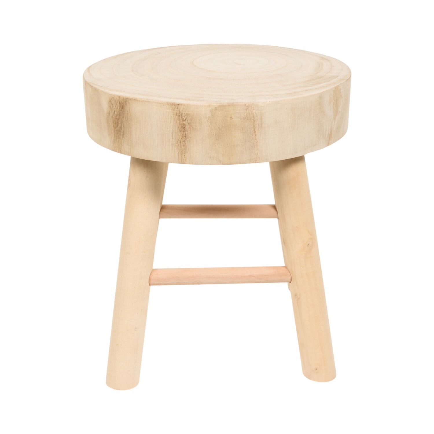 Wood Footstool Natural Image 2