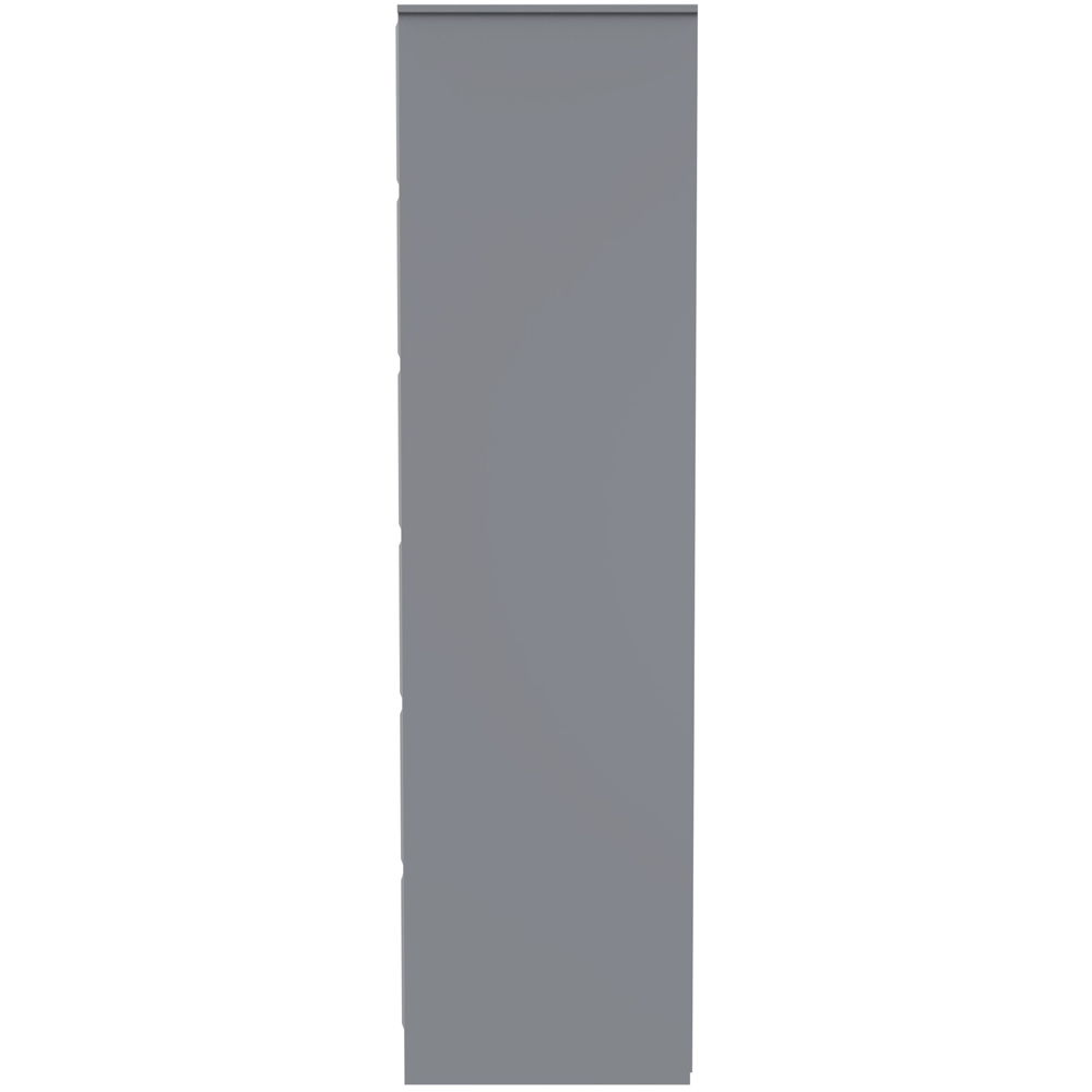 Crowndale Cube 2 Door Dusk Grey Wardrobe Ready Assembled Image 4