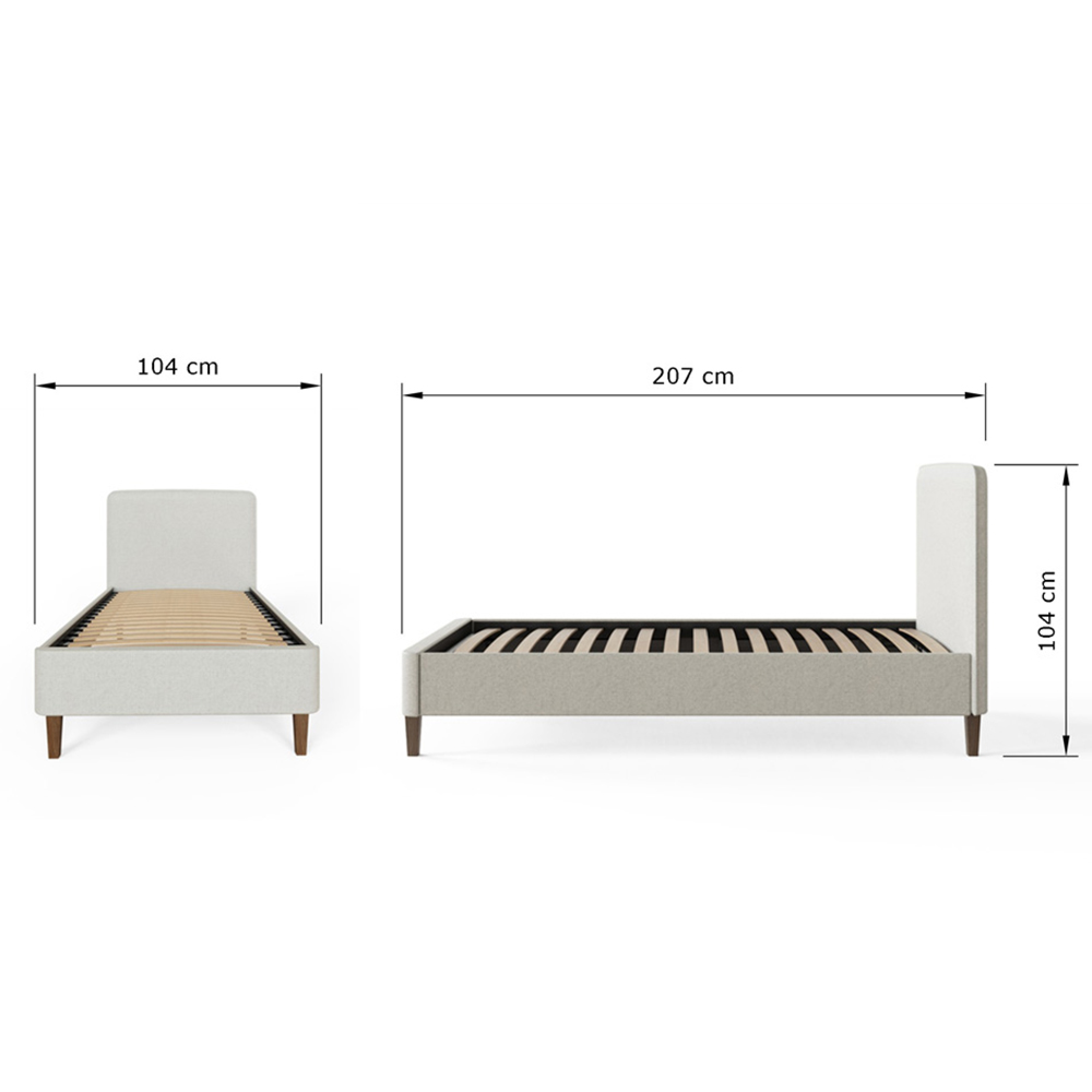 GFW Addison Single Grey Bed Frame Image 8