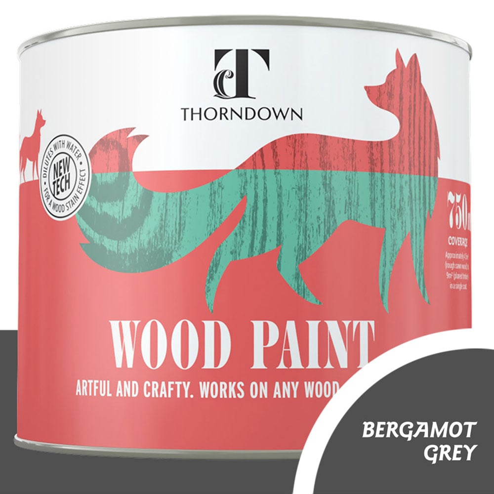 Thorndown Bergamot Grey Satin Wood Paint 750ml Image 4