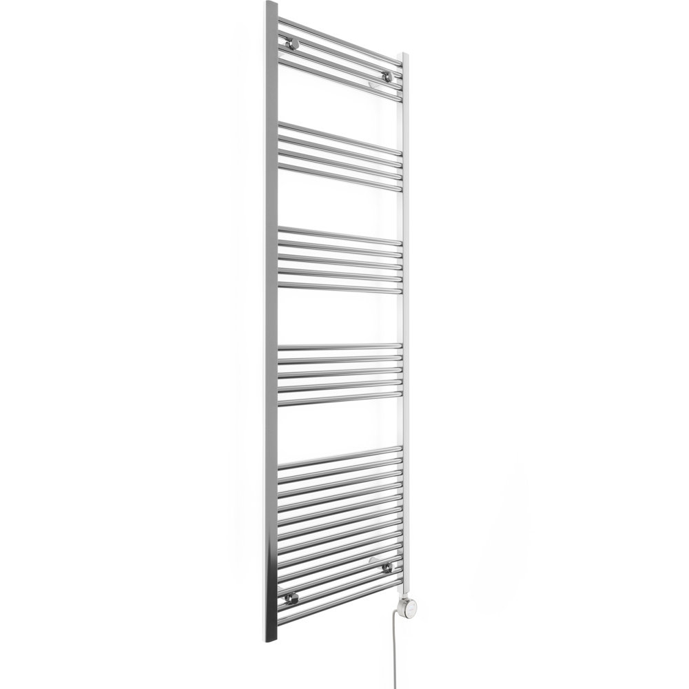 Terma Leo Chrome Electric Towel Rail with MOA Blue Element Upgrade 1800 x 600mm Image 2