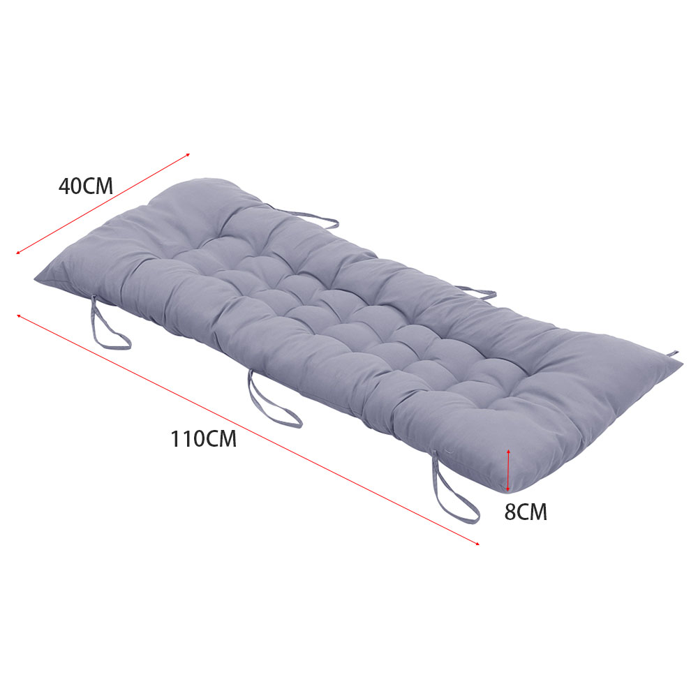 Living and Home Grey Thick Soft Lounge Chair Cushion 110 x 40cm Image 8