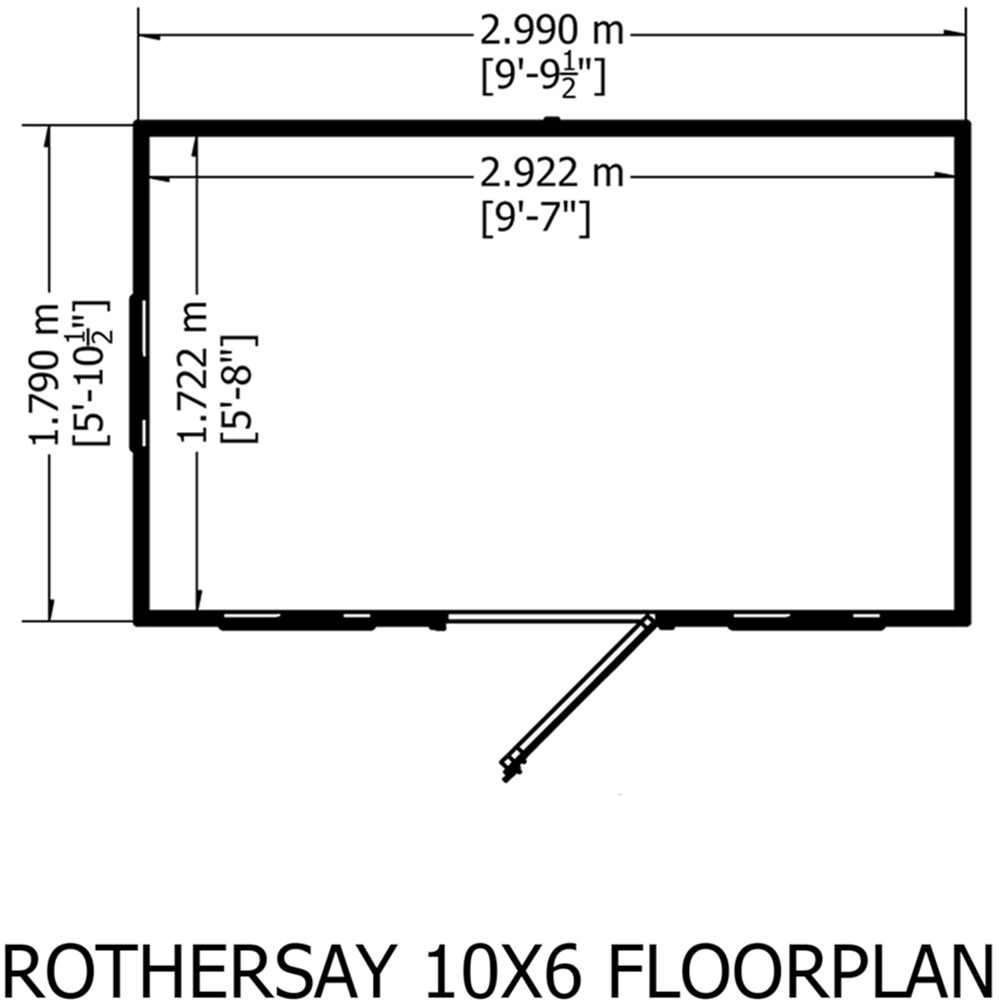 Shire Rothesay 10 x 6ft Shiplap Apex Garden Shed Image 4