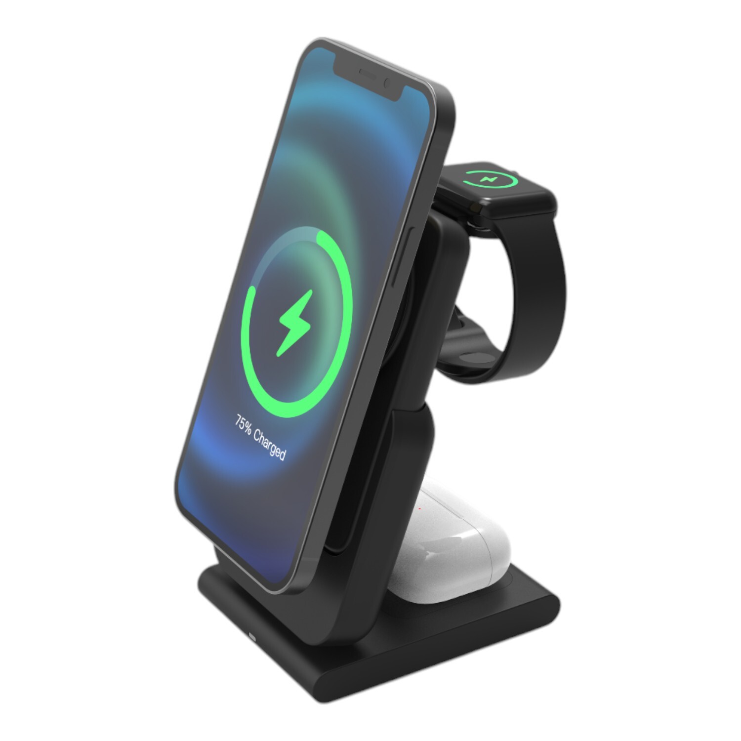 Wireless Charging Stand with Power Bank - Grey Image 7