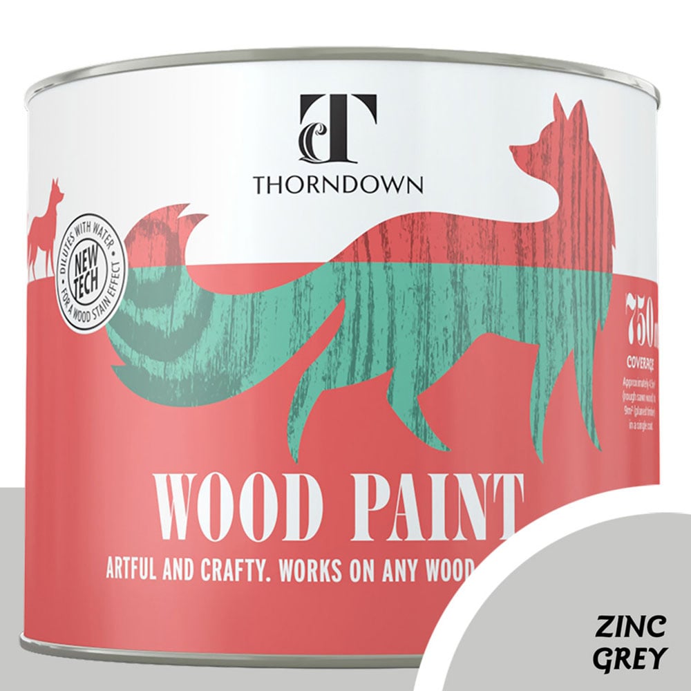 Thorndown Zinc Grey Satin Wood Paint 750ml Image 4