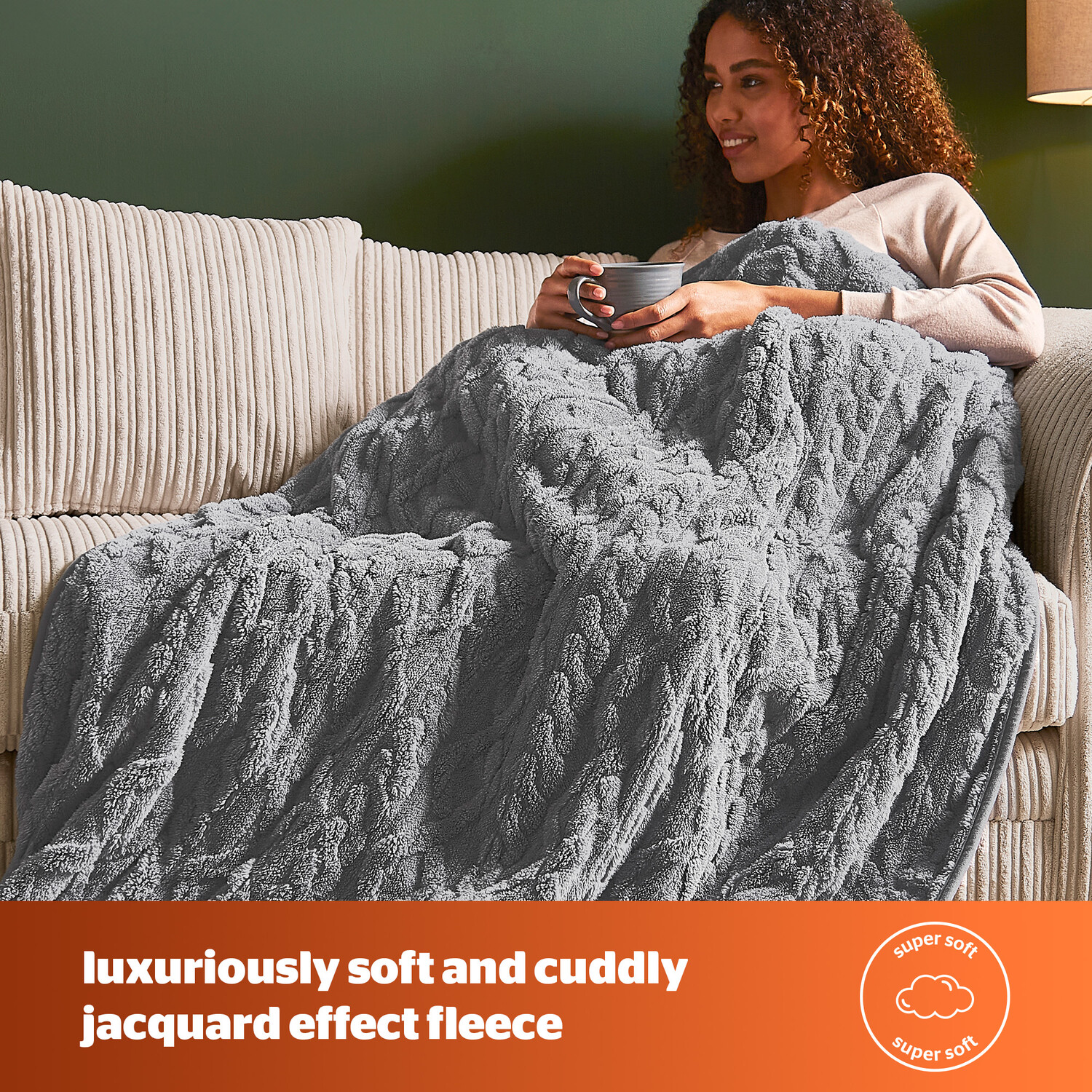 Silentnight Super Cosy Heated Throw Grey Image 4