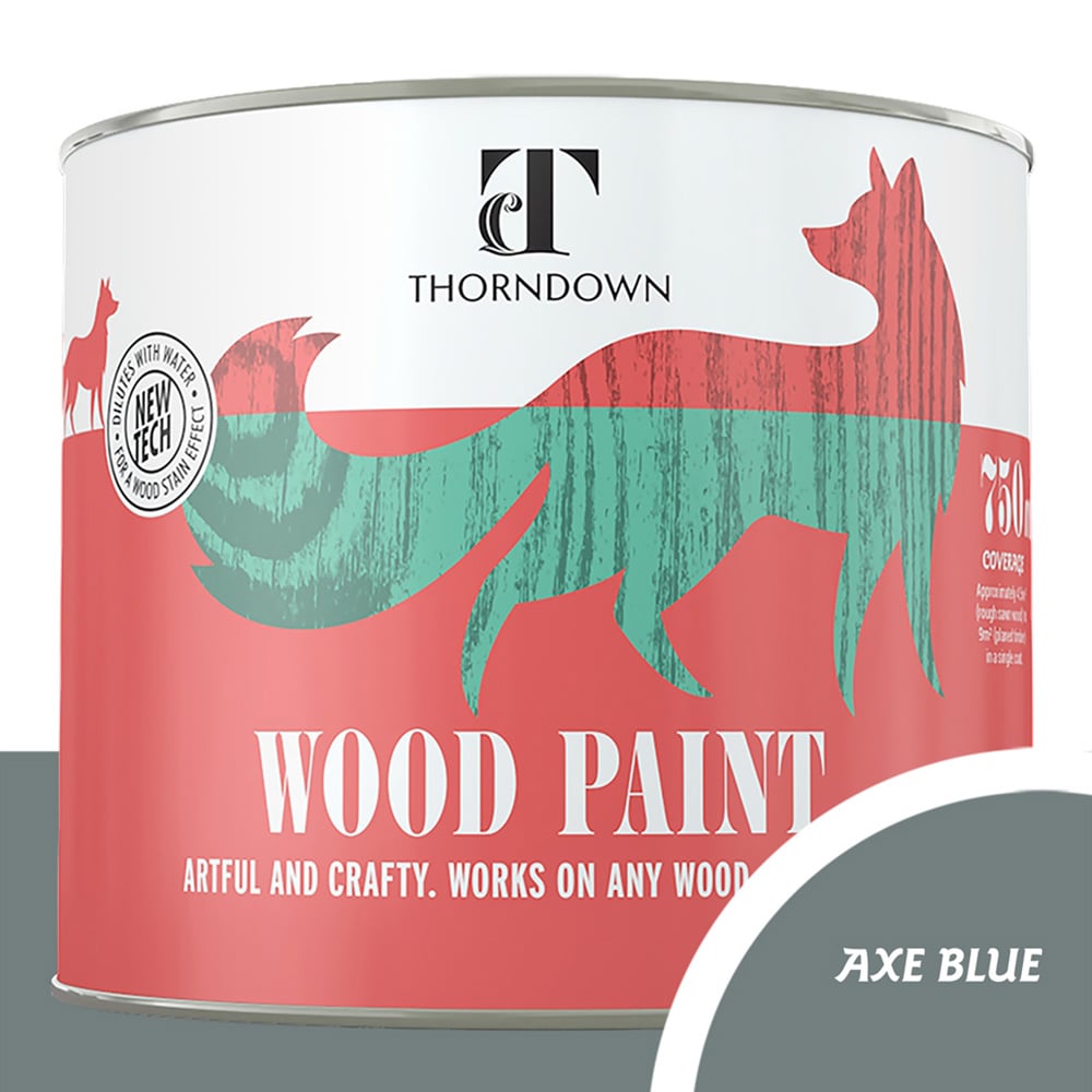 Thorndown Axe Blue Satin Wood Paint 750ml Image 4