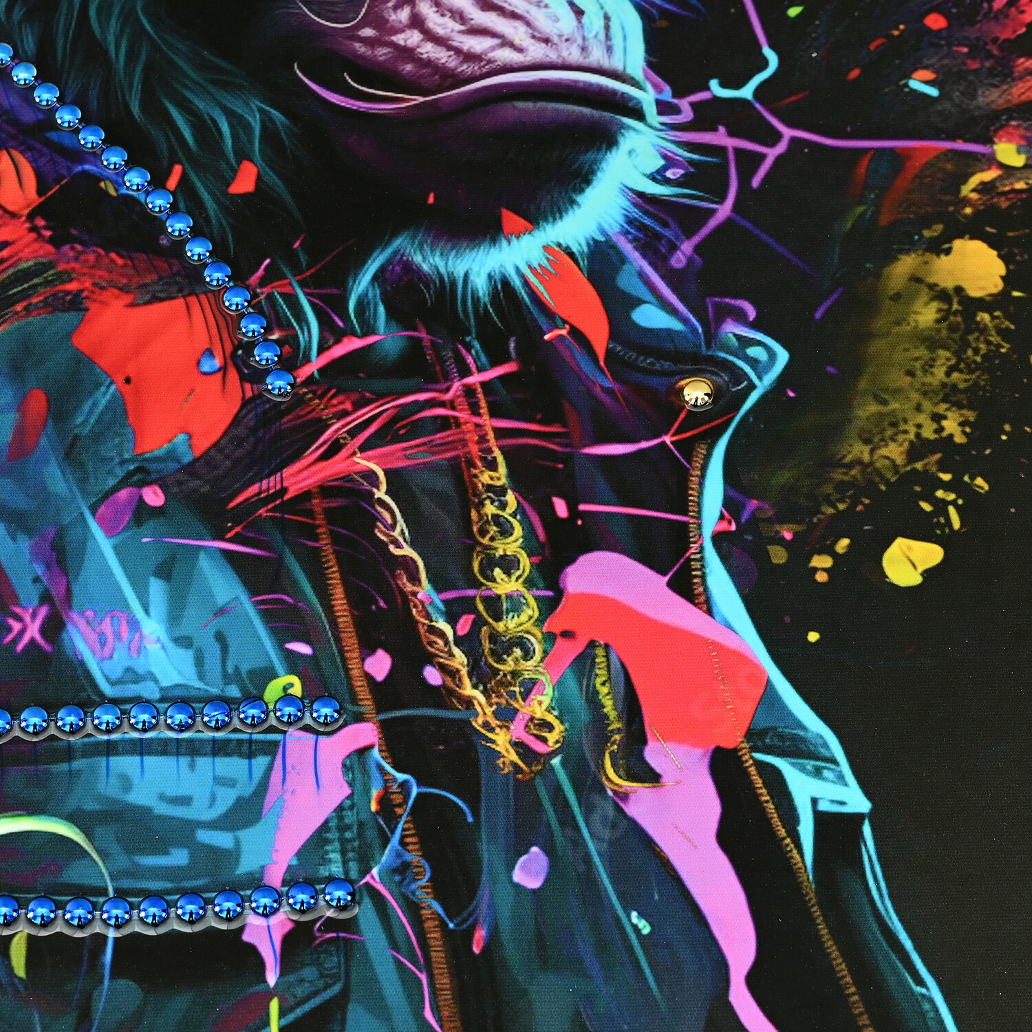 Bright Monkey Music Framed Canvas Image 8