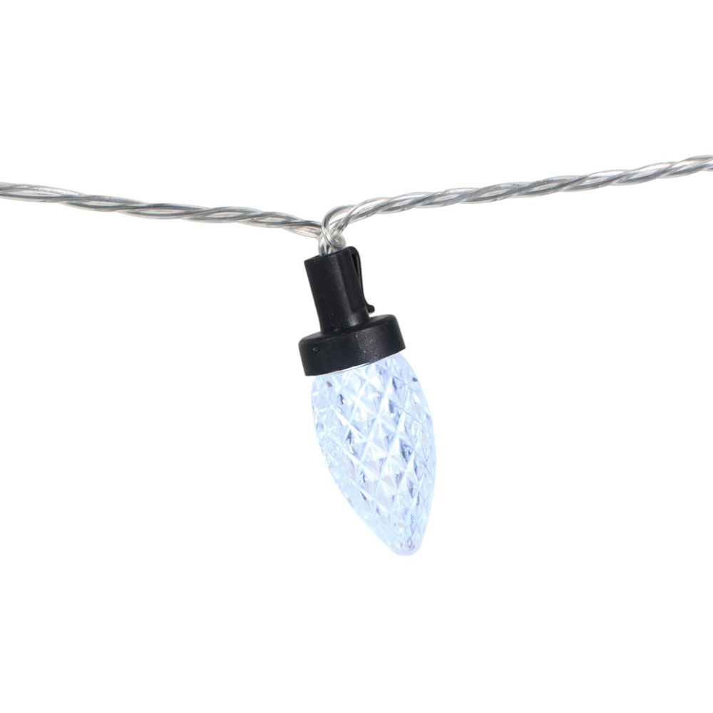 100 LED White Cone Light ChainClear Image 3
