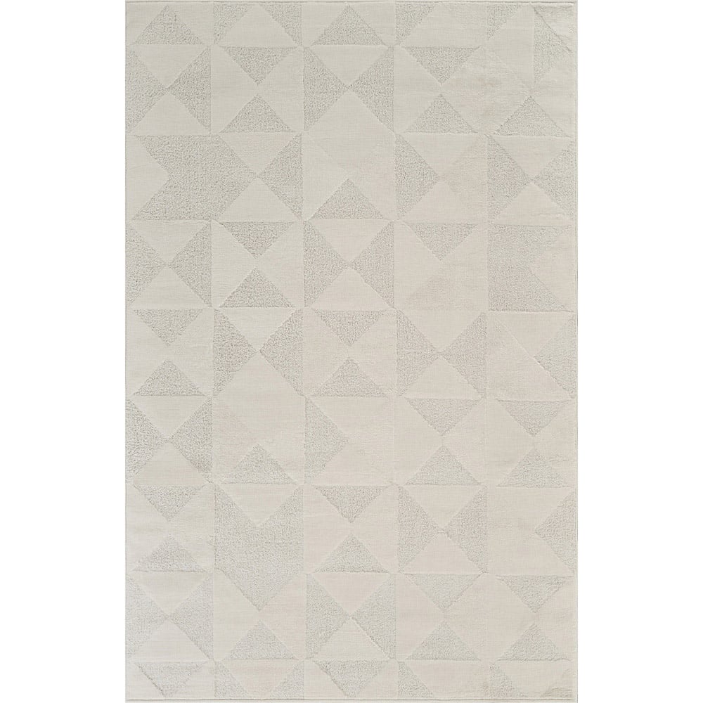 Desire Rugs Hamilton Cream Geometric Triangle Mosaic Rug 60 x 220cm Image 5