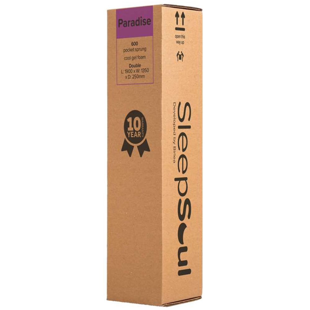 SleepSoul Paradise Single White 600 Pocket Sprung Cool Gel Foam Mattress Image 5