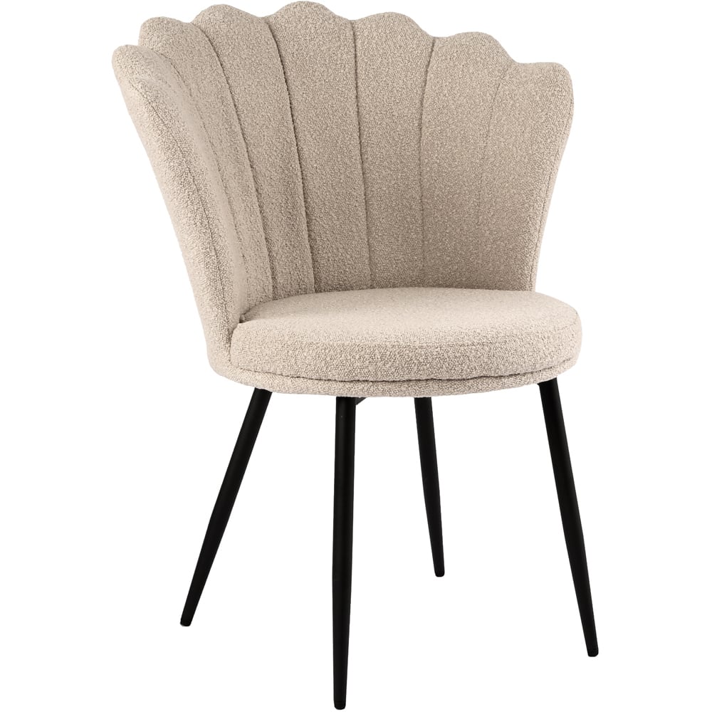 Mini Flora Beige Boucle Accent Chair Image 5