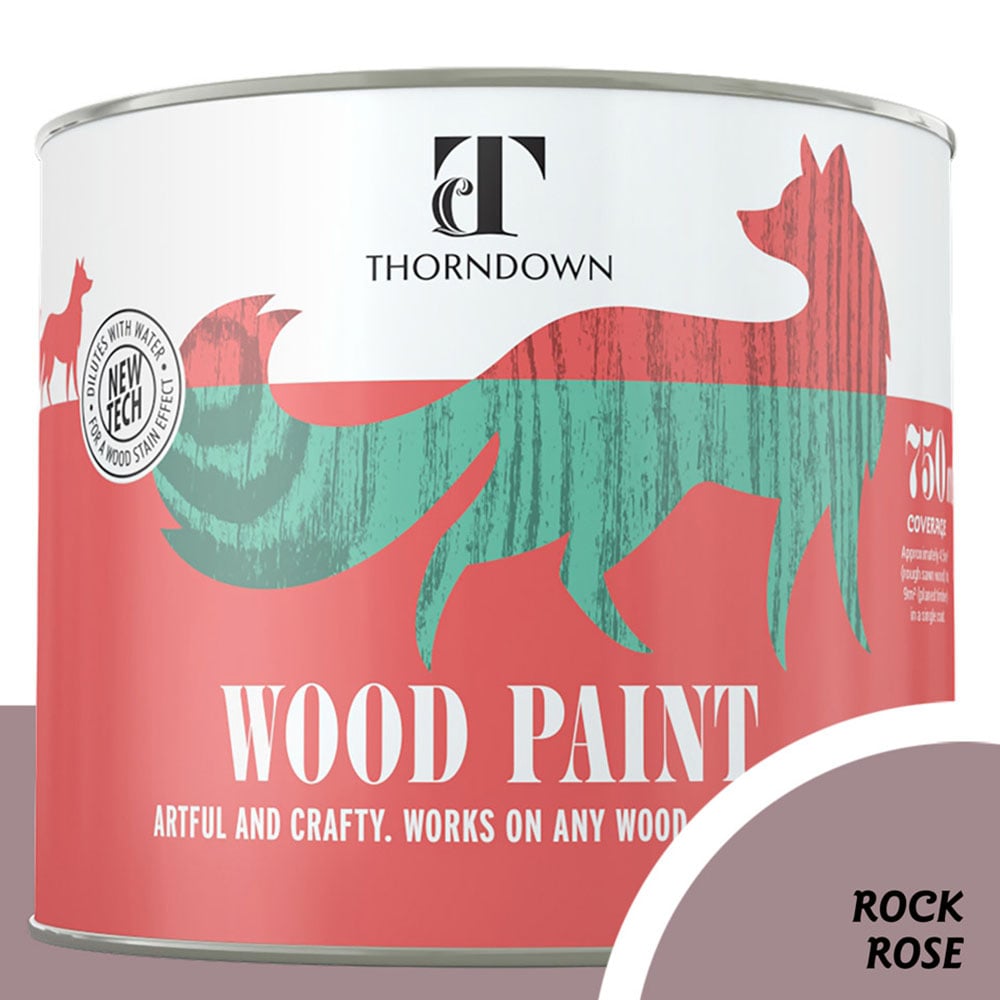 Thorndown Rock Rose Satin Wood Paint 750ml Image 4