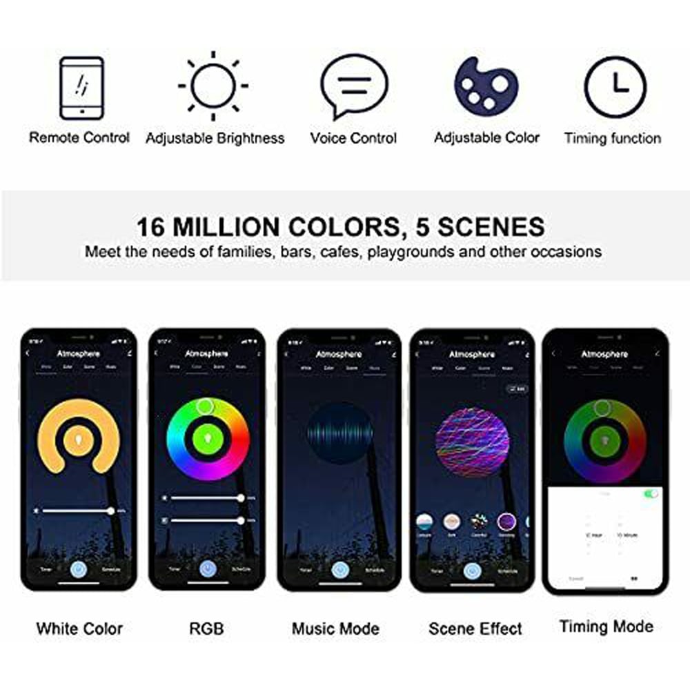 ExtraStar 2 Pack A60 B22 LED 1000 Lumens Smart Wifi Bulb Image 3