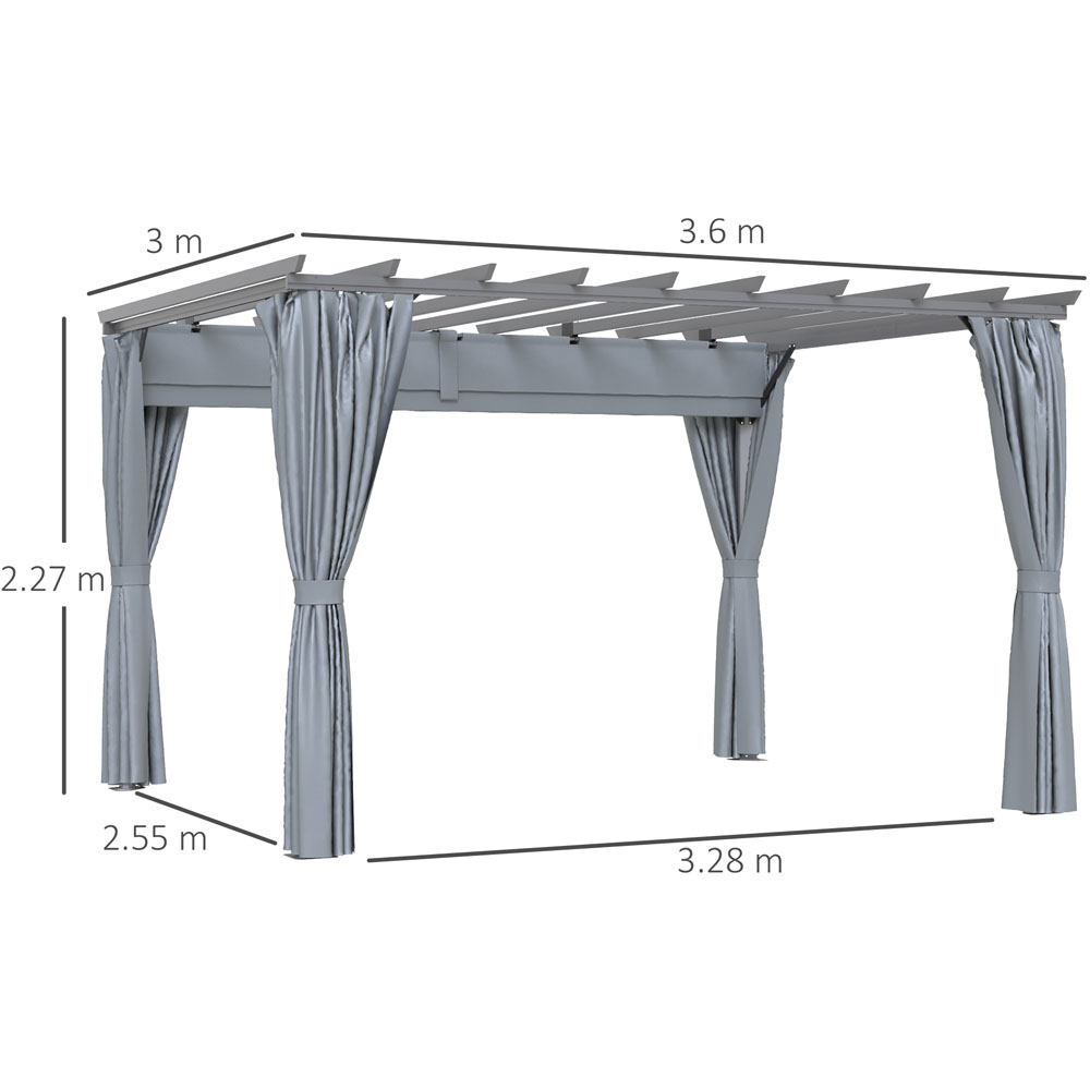 Outsunny 3.6 x 3m Outdoor Pergola Image 5