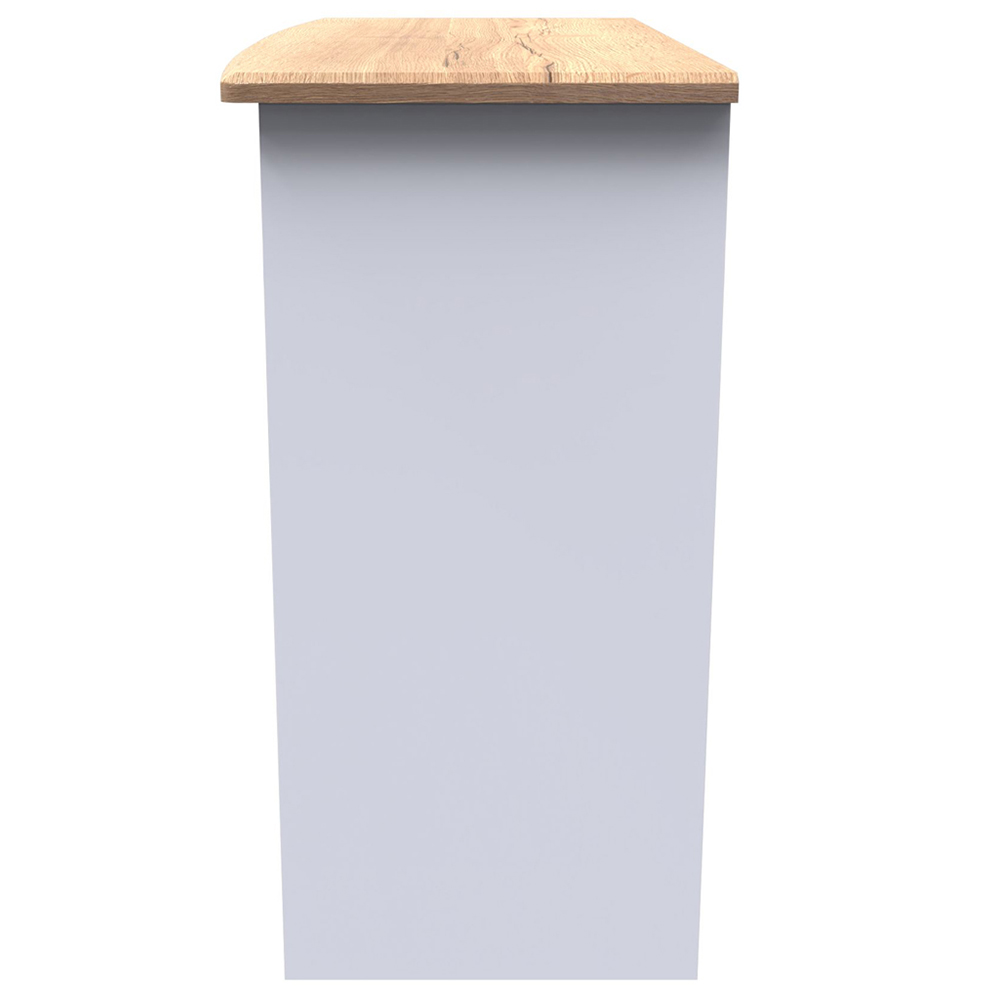 Crowndale Victoria 3 Drawer White Ash and Oak Computer Desk Image 3