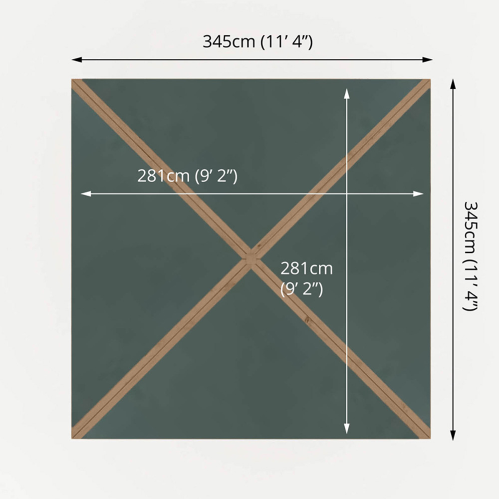 Mercia 3 x 3m Pressure Treated Traditional Gazebo Image 5