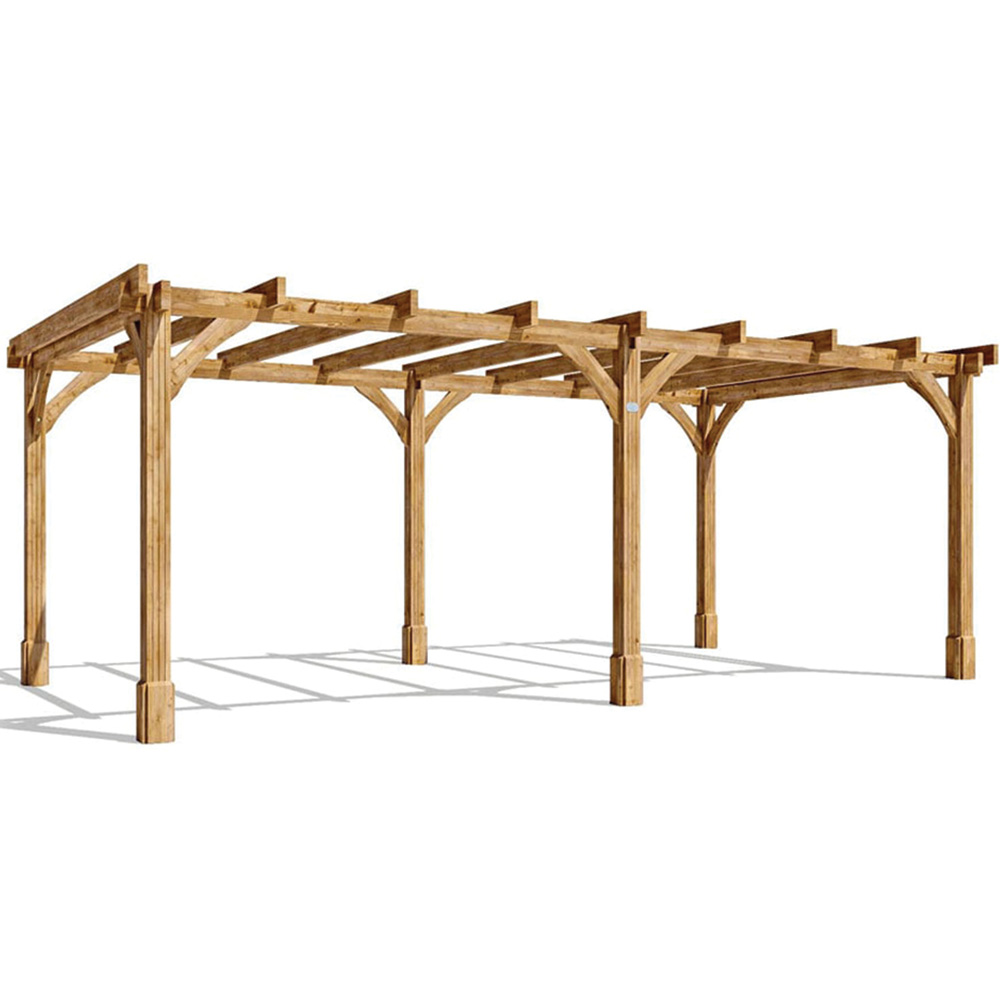 Dunster House Utopia 6 x 3m Brown DIY Plant Frame Pergola Kit Image 2