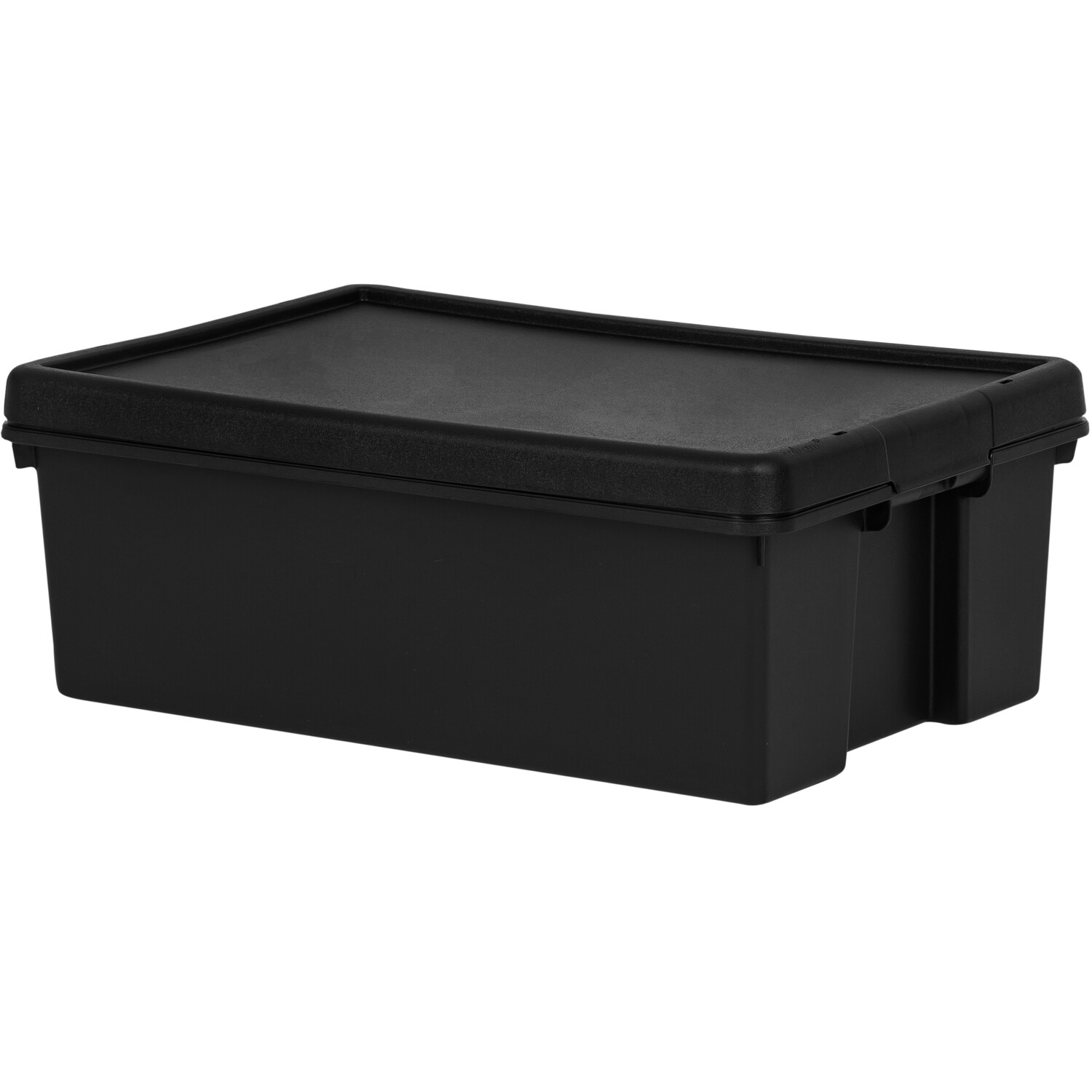 Wham Bam Recycled Plastic Box and Lid Black 36l Image