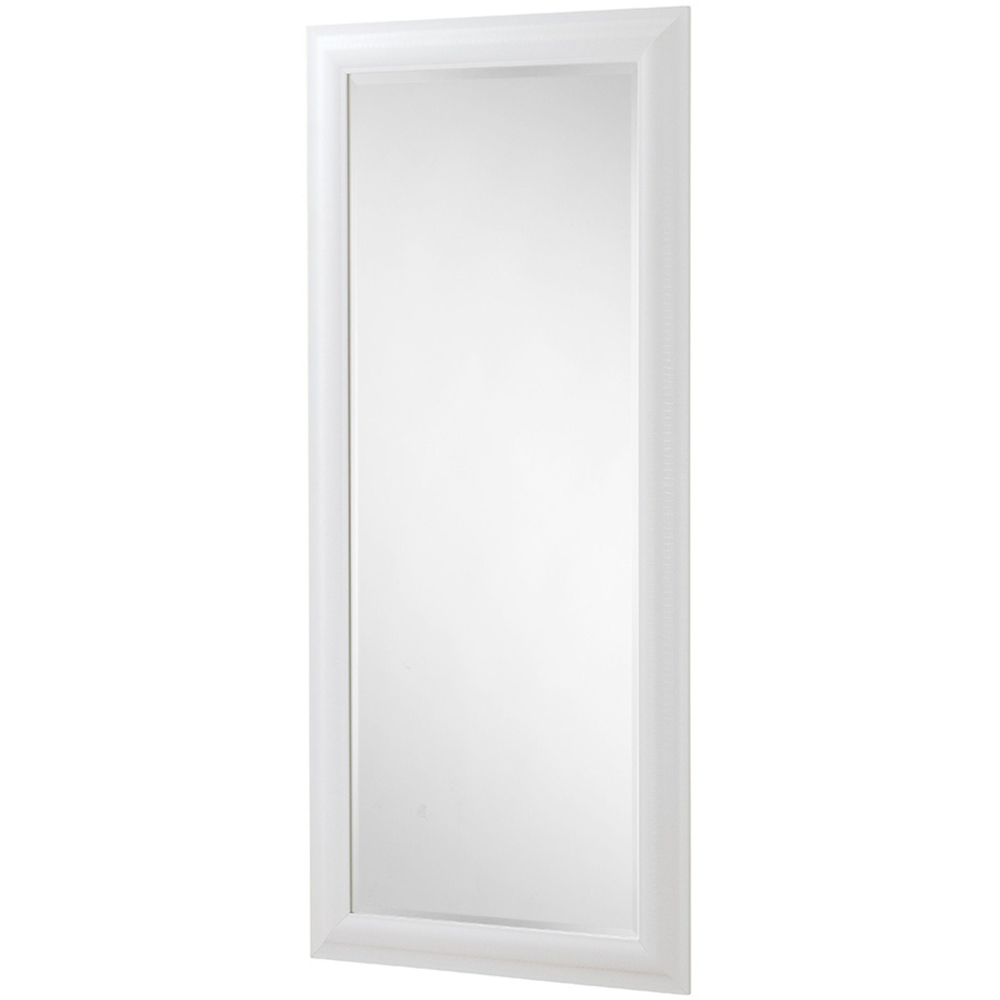 Yearn White Textured Wall Mirror 168 x 77cm Image 1