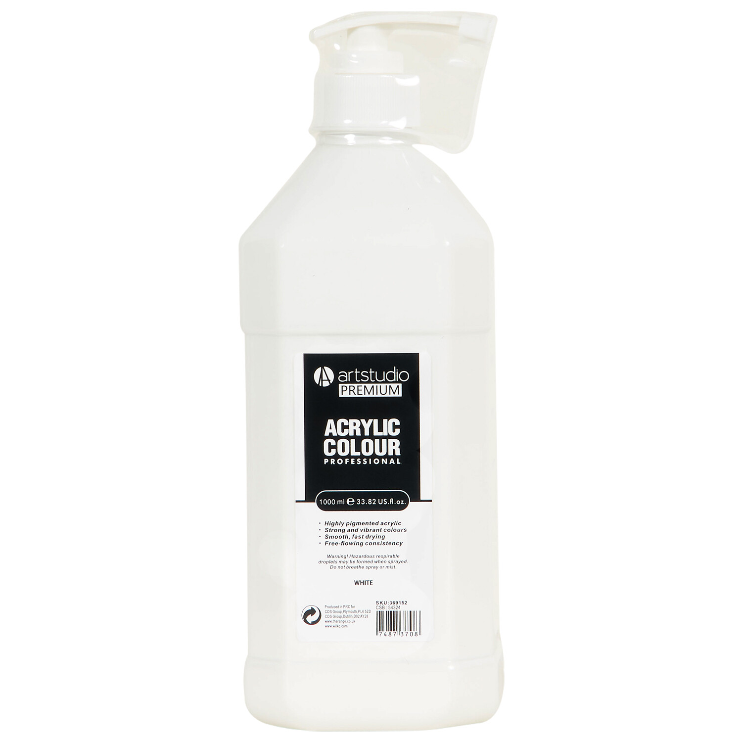 Art Studio Premium Paint 1L - White Image 1