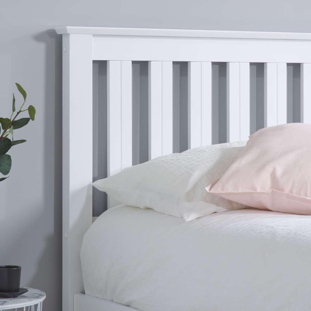 Phoenix Double White Ottoman Bed Image 5