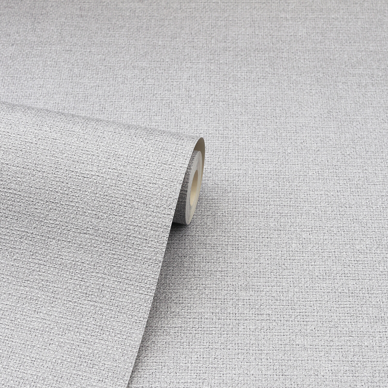 Calico Plain Textured Wallpaper - Grey Image 2