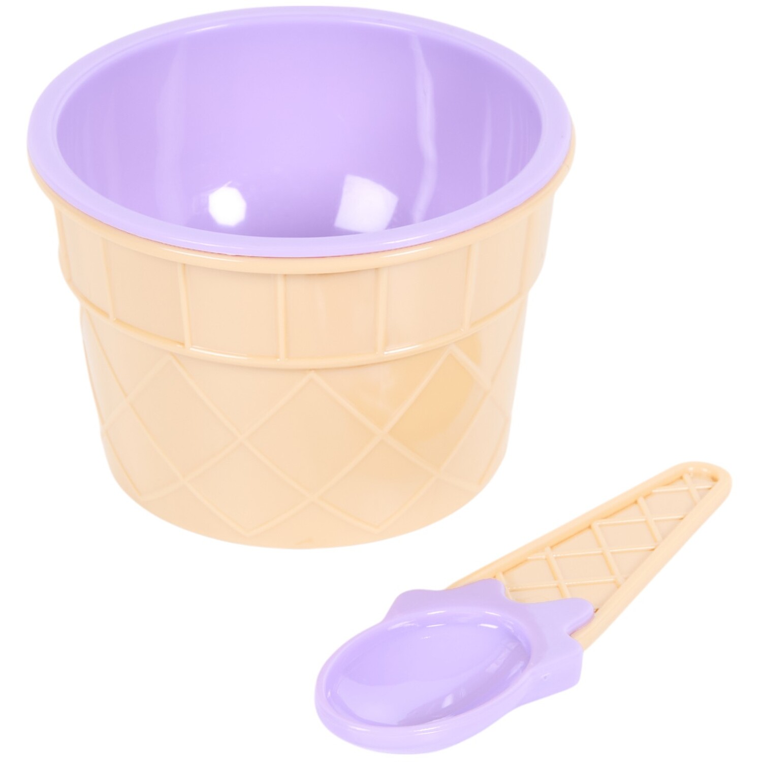 Set of 4 Ice Cream Bowls with Spoons Multicolour Image 2