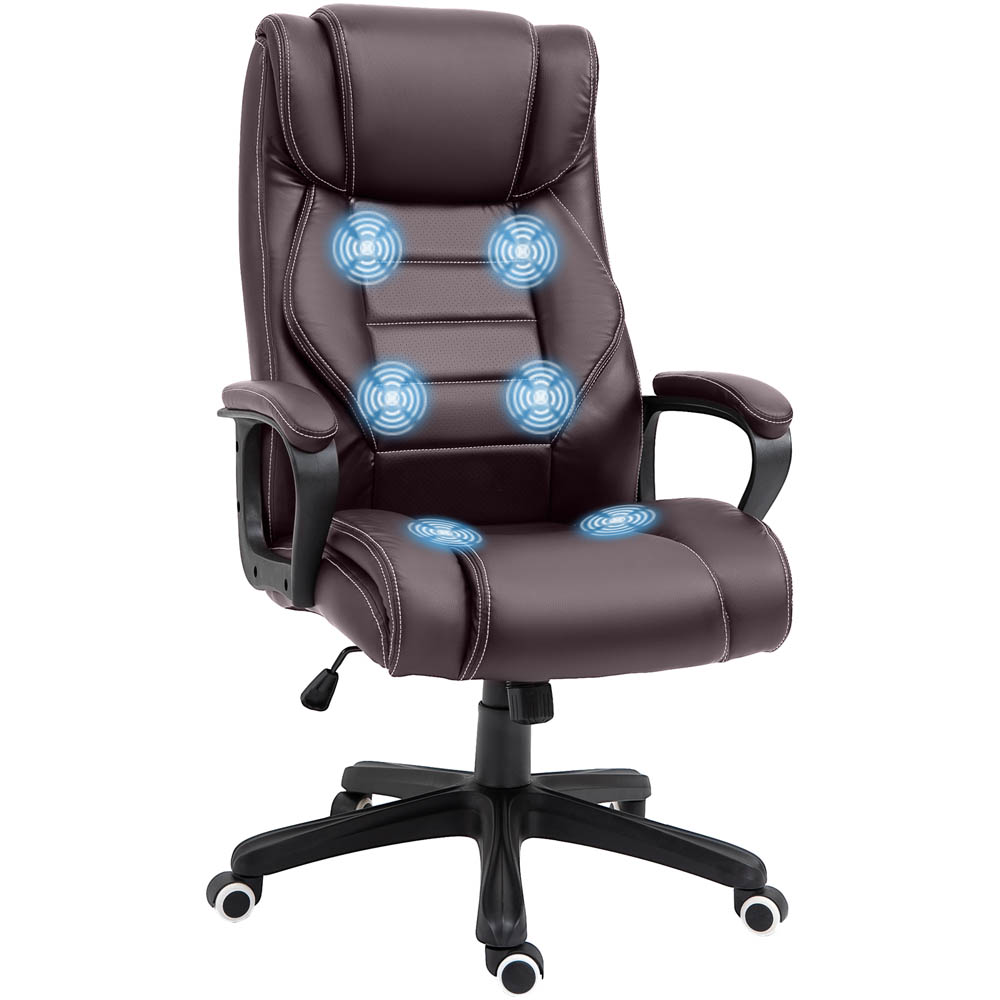 Portland Brown PU Leather Swivel Executive Office Chair Image 2