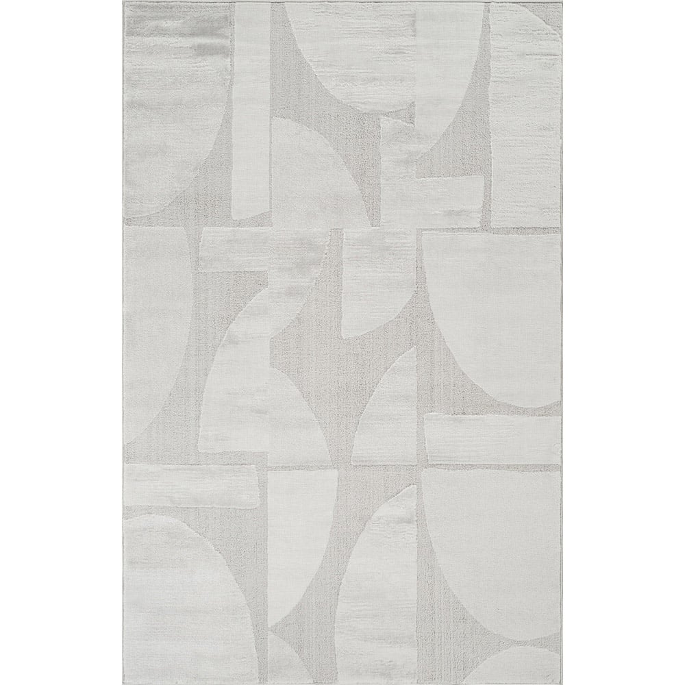 Desire Rugs Hamilton Silver Abstract Motif Rug 60 x 220cm Image 5