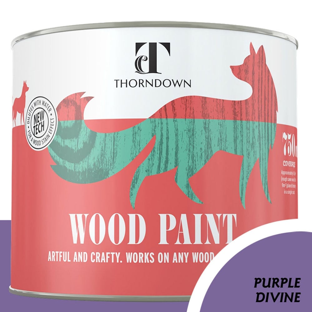 Thorndown Purple Divine Satin Wood Paint 750ml Image 4