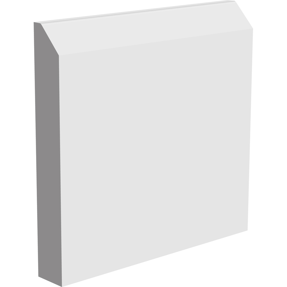 National Skirting White Primed Edge II Skirting Board 18mm 120 x 3040mm Image 1