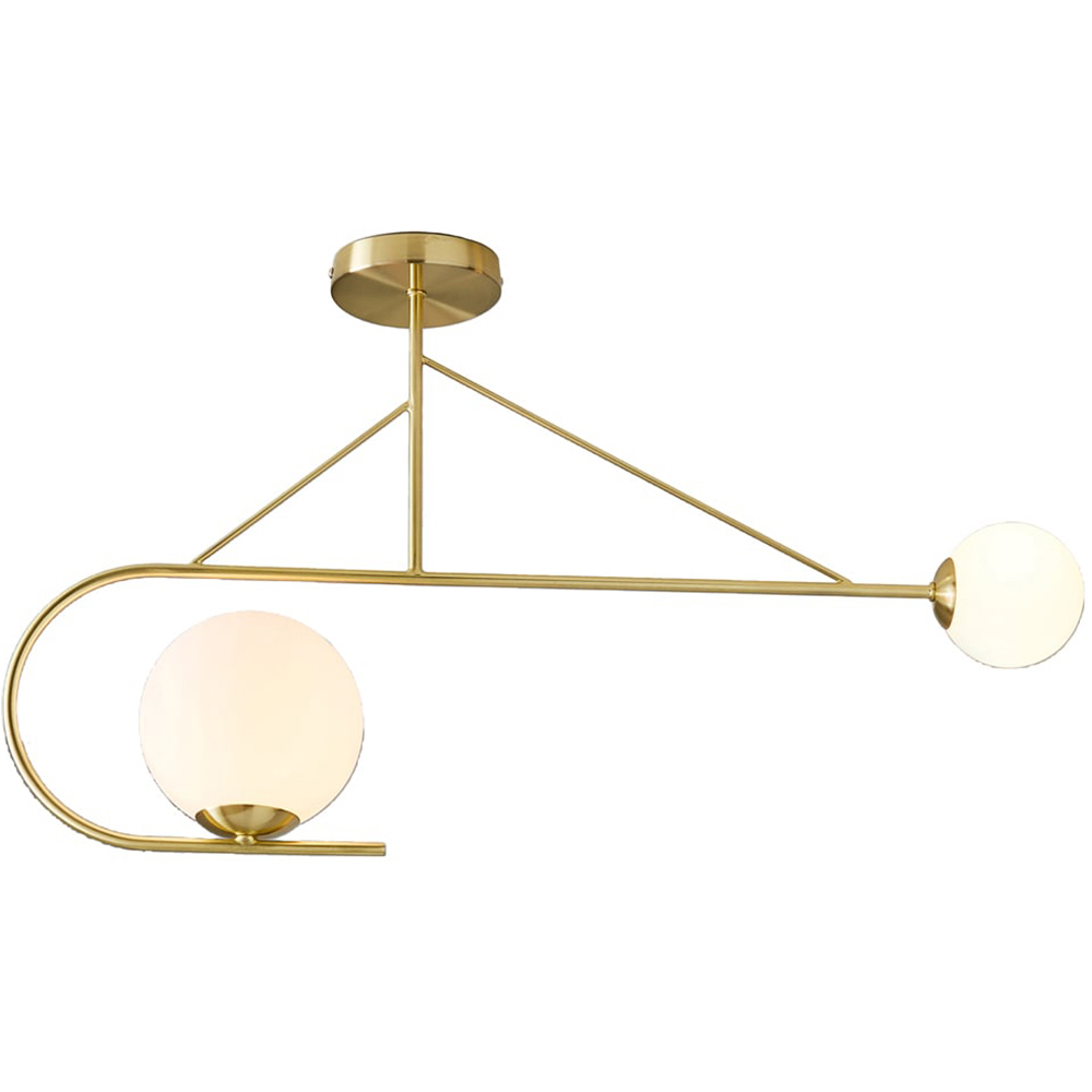 Inlight Bora 2 Light Brass Bar Pendant Light Image 3