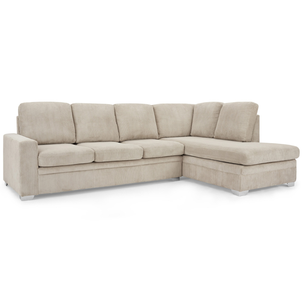 Home Detail Alcott 6 Seater Mocha Jumbo Cord Fabric Right Hand Corner Sofa Image 2