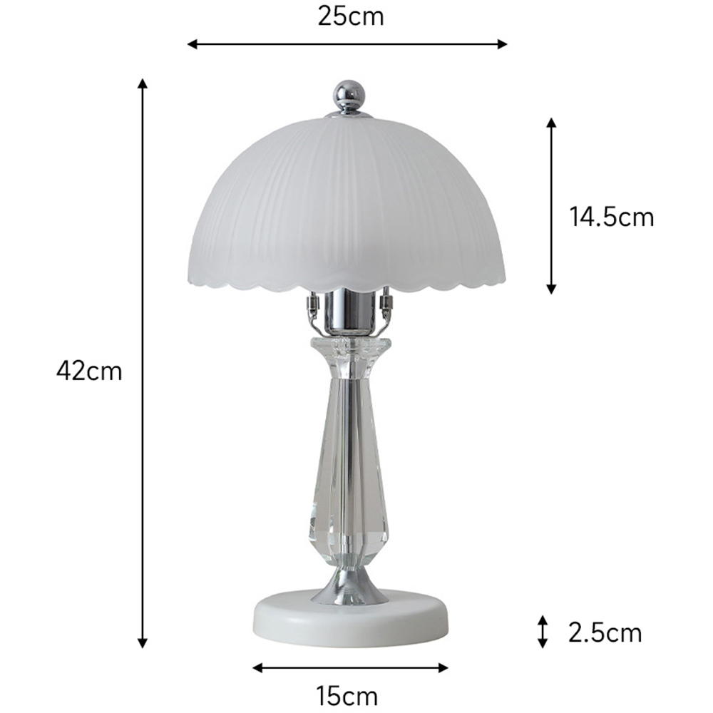 Living and Home Scalloped Table Lamp Image 9