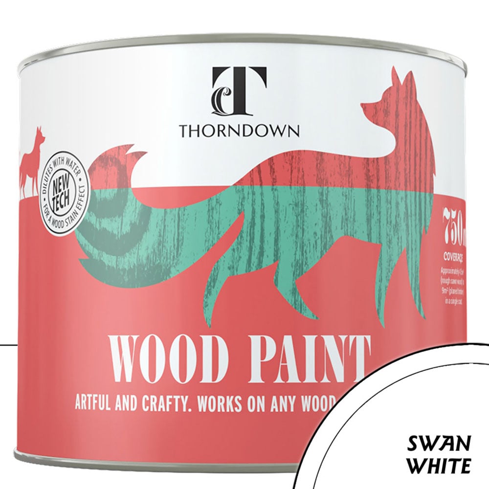 Thorndown Swan White Satin Wood Paint 750ml Image 4