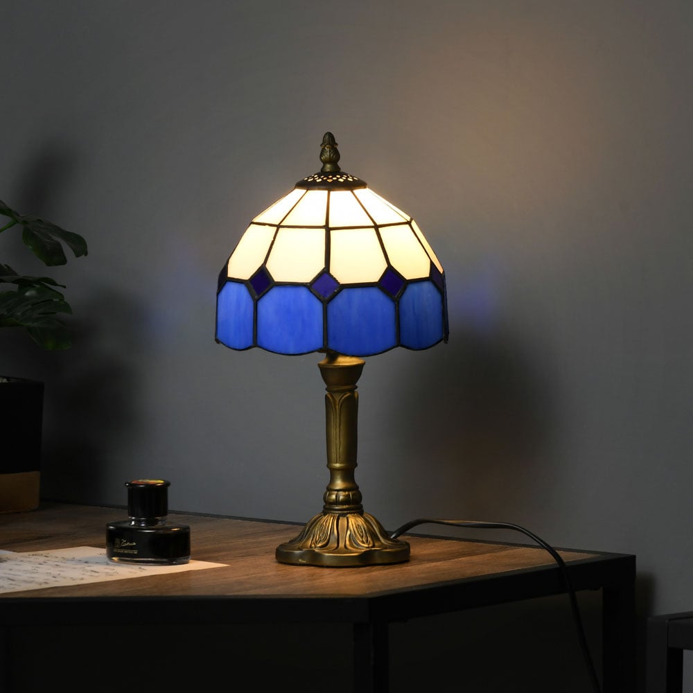 Portland Blue Antique Table Lamp Image 6