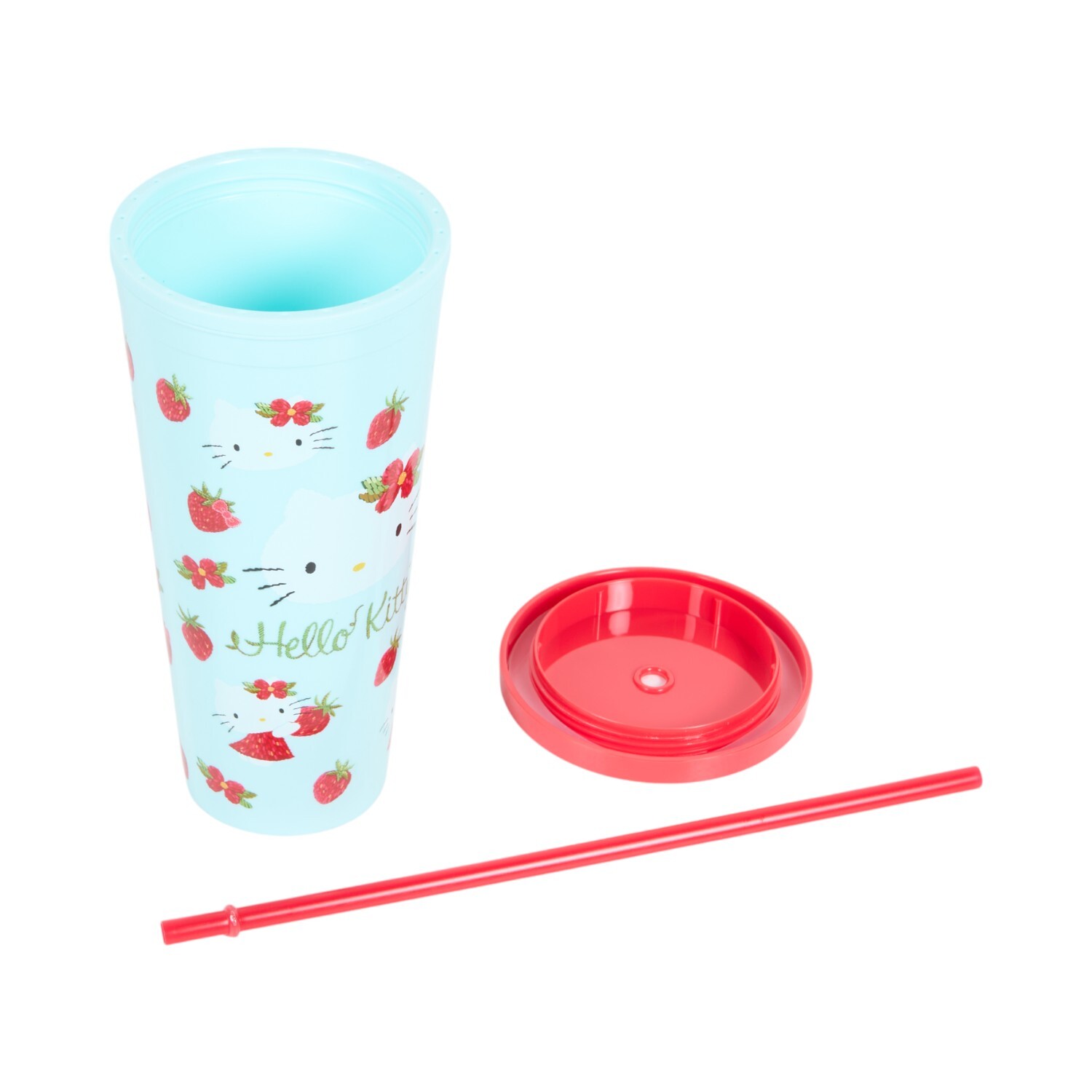 Strawberry Hello Kitty Tumbler - Blue and Red Image 4