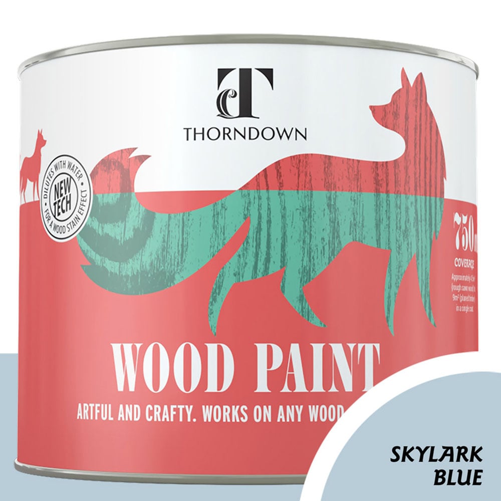 Thorndown Skylark Blue Satin Wood Paint 750ml Image 4